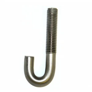 Bullone a J in acciaio inox M10 T304 lunghezza 70 mm diametro interno 10 mm - Foto 1 di 2
