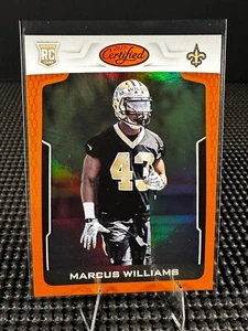 2017 Certified Rookies Marcus Williams Mirror Orange /199 #176 Rookie RC Saints - Bild 1 von 2
