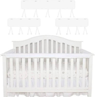 3/4 piezas cubiertas de riel de cuna protector seguro protector de dentición envoltura para cuna estándar Foto 1 de 4