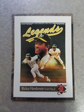 Rickey Henderson Oakland A's 1992 Legends Brown Edge Border #C16 Oddball