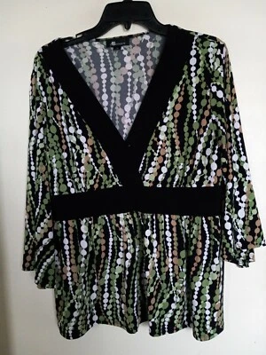AB Studio Multi Colored  Shirt Top Tunic  Sz. XL - Image 1 of 3