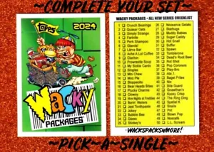 2024 Wacky Packages All New Series  "COMPLETE YOUR SET"  -PICK ONE- Puzzle Backs - Picture 1 of 51