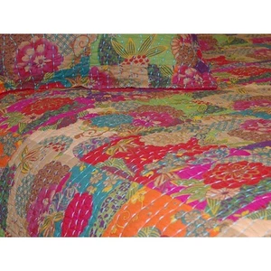 NEW!~ COZY COLORFUL RED TEAL GREEN PALM BLUE PURPLE AQUA BOHO TROPICAL QUILT SET - Picture 1 of 3