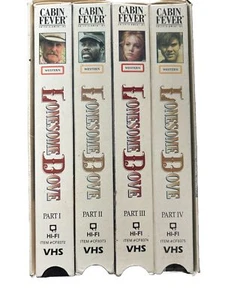 VHS Lonesome Dove Box Set of 4 Video Tapes EUC Vintage Western Cowboy McMurtry - Picture 1 of 3