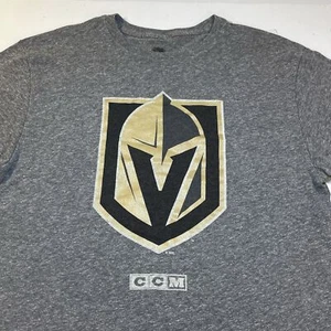 CCM LAS VEGAS GOLDEN KNIGHTS VGK NHL HOCKEY TEE T SHIRT Mens S Gray - Picture 1 of 4