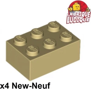 Lego 4x Brique Brick 2x3 3x2 beige/tan 3002 NEUF - Picture 1 of 1