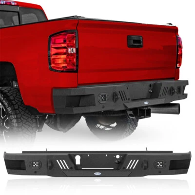 Refuerzo de parachoques trasero apto para Chevy Silverado y GMC Sierra 2500HD 3500HD 2011-19 Foto 1 de 4
