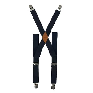Dickies Suspenders Adjustable Metal Clip Y Back Blue Stretch - Picture 1 of 7