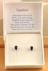 Sterling Silver Sapphire(Lab Created)Stud Earrings/Sapphire Jewellery/UK