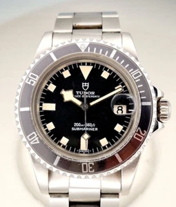 Tudor Submariner Snowflake nero automatic date oyster by rolex prince oysterdate - Imagen 1 de 12