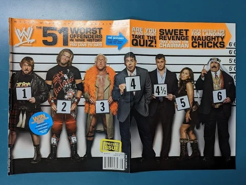 1990's WRESTLING MAGAZINE WWF WWE WCW Poster Flair Edge Piper Vince Mcmahon :) Cover