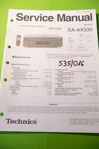 Service Manual-Anleitung für Technics SA-AX530 ,ORIGINAL - Bild 1 von 1