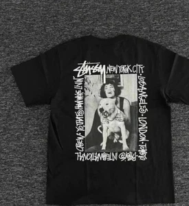 STUSSY black t-shirt with back print size M - Bild 1 von 2