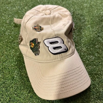 Sombrero DALE WONHARDT JR #8 bordado con alfileres correa trasera CHASE auténtico Foto 1 de 4