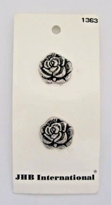 JHB International Metal Rose Buttons Italy 3/4" #1363 Multiple Available - Picture 1 of 2