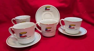  4 Contraloria General Columbia Expresso Cup/Saucer Corona Royal Extra 93-2 93-1 - Picture 1 of 18