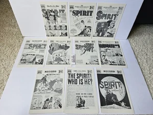 The Spirit 1940s Sunday Star cómic sección 1972 reimpresiones conjunto de 10 - Imagen 1 de 12