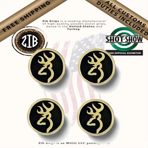 Empuñaduras Zib medallón de latón, logotipo de metal, 13 mm, 4 piezas - Imagen 1 de 4