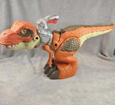 Jurassic World MegaMouth T-Rex Naranja Juguete Dinosaurio Grande Come Golondrinas 2018 Fotos Foto 1 de 4