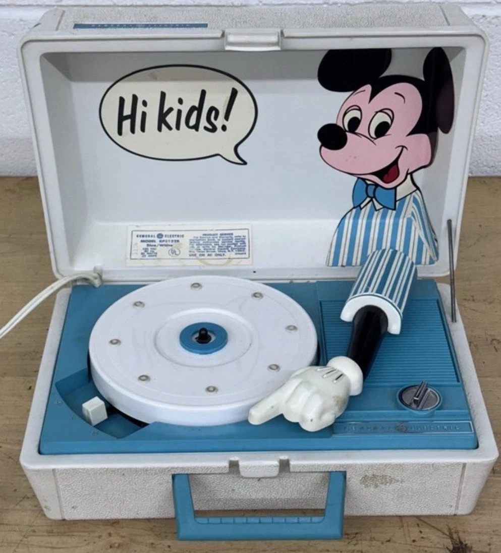 Vintage Mickey Mouse Record Player In Vintage Record Players for