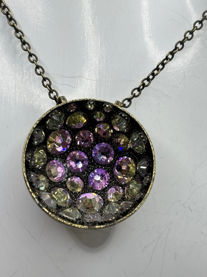 Colar Inside Out Konplott colar orquídea híbrido rosa cristal vitrine prata - Imagem 1 de 4