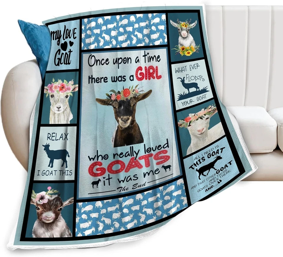 Manta de cabra manta de tiro de cabra suave polar franela ropa de cama ovejas regalos para Foto 1 de 1