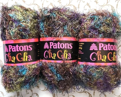 3 Skeins – Cha Cha by Patons (100% Nylon) - Eyelash Yarn - Jazz - Image 1 of 4