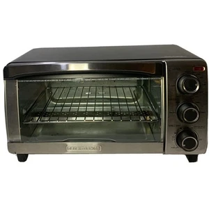 Black And Decker Toaster Oven Stainless Black Counter Top 1150W Broiler Tested - Picture 1 of 12