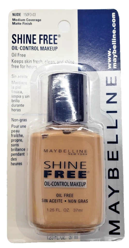 NEW Maybelline Shine Free Oil-Control Makeup Foundation-150FD-03 NUDE - Image 1 of 1