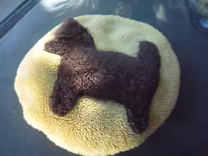 *Celebrity owned rare black Scottish Terrier/soft yellow faux fur pillow w/ COA. - Picture 1 of 1