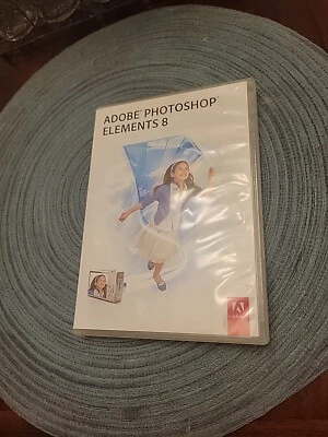 Adobe Photoshop Elements 8 Mac OS X 2009 Software DVD Graphics Editing Photos - Image 1 of 2