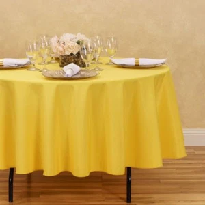 LinenTablecloth 90 in. Round Polyester Tablecloths, 33 Colors! Weddings & Events - Picture 1 of 136