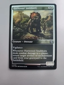 MTG Harnessed Snubhorn March of the Machine: Aftermath 103 geätzte Folie ungewöhnlich - Bild 1 von 1