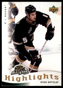 2007-08 Upper Deck All-Star Highlights Ryan Getzlaf Anaheim Ducks #AS-15