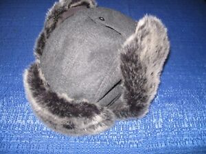 Express Wool Blend & Faux Fur Trooper Winter Hat Size S/M