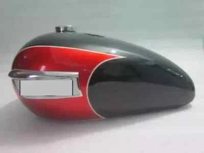 Tanque de gasolina de acero pintado cereza y negro Triumph T140 con tapa + insignias + grifo Foto 1 de 4