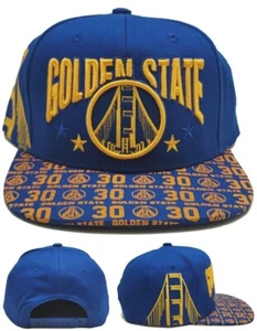 Golden State New Top Level 30 Curry Warriors CLR Blue Gold Era Snapback Hat Cap - Picture 1 of 9