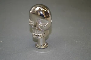 Calavera de metal calavera plata 9 cm palanca de cambios mango de repuesto para bastón - Imagen 1 de 6