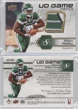 2021 Upper Deck CFL UD Game Jersey Patch /25 William Powell #UD-WP Patch