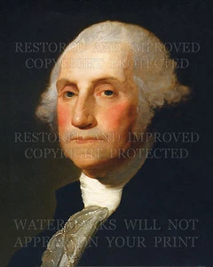 16x20 Repro Druck George Washington, Williamstown Portrait von G Stuart & R Peale - Bild 1 von 1