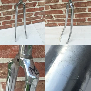 COLUMBUS STEEL FORK CHROMED 700c Vintage Road Track Bikes Style Vitus Reynolds - Bild 1 von 1