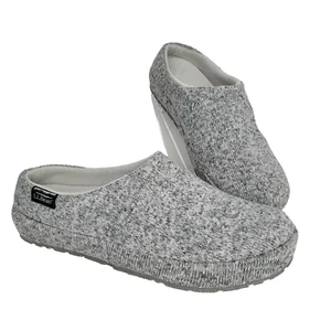 L.L. Bean Women’s Knit Sweater Fleece Heather Gray Slipper Scuffs Size 7 Clogs - Picture 1 of 11