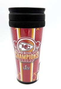 KANSAS CITY CHIEFS SUPER BOWL LIV 54 CHAMP 14OZ ACRYLIC TRAVEL TUMBLER FREE SHIP - Picture 1 of 3