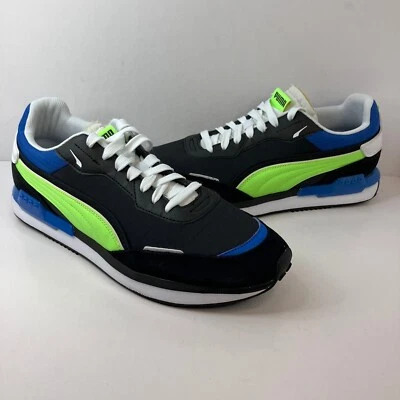 PUMA City Rider 'Electric Black Green Glare' Men's Size 12 Sneakers 382045-01 - Image 1 of 4