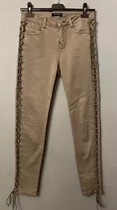 Morgan De Toi Jeans with lace up sides Size 8/36 - Picture 1 of 5