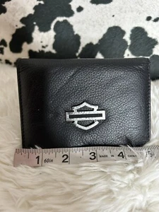 Harley Davidson Wallet Bar And Shield  NWOT Black Leather Great Gift Idea - Picture 1 of 4