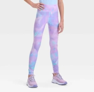 Girls' Everyday Soft Leggings - All In Motion Purple print NWT - Picture 1 of 1