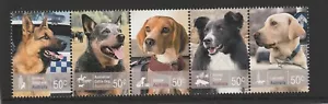 Australia 2008. Perros de trabajo. Tira de 5 x 50 estampillas de inquilino. MNH - Imagen 1 de 1