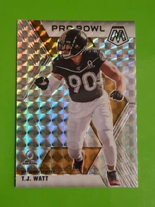2020 Panini Mosaic #254 T.J. Watt Pittsburgh Steelers Silver Mosaic Prizm - Bild 1 von 2