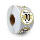 White Gold 70th Birthday Stickers Rolls Cheers to 70 Years Stickers Happy 70t...